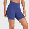 Höghus Yoga Shorts L-80 Naken Känsla ingen T-Line Elastic Leggings Womens Sports Pants Hot Byxor Atheltic Outfits Sportswear Slim Tight