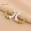 Stud Stud Luxury örhängen Pearl Stud Charm Earrings Luxury Designer Märke bokstav kristall strass örhänge 18k guldpläterade kvinnor weddi