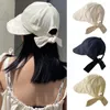 Berets Damen Sommerweiche Baumwolle Sonnenschutz Eimer Hut Outdoor Strand Verstellbare Visorhüte Feste Farbfischfischer Kappe