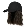 Boll Caps Women Hair Hat Baseball Daily Wear Girl Löstagbar Curly