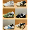 2024 Top Andersondesigner Loewve Casual Shoes Loewew Flow Runner in Nylon and Suede Lace Up Forrest Gump Sneaker with a Forrest Hone 고무 신발 323
