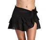 Sexy Laceup Beach Cover Up Skirt Women Ruffles Layred Chiffon Beachwear Short Bathing Suit Skirts 2018 Summer Swim Suit Skirt1494824