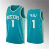 Maillot de basket-ball lamelo Ball 2024 City Shirt Blanc Black 1 Jersey Men Kid Youth