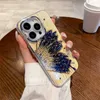 Cas de téléphone portable japonais et coréen bleu léger diamant papillon