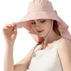 Bérets Neck Protect Bucket Hat pour adulte extérieur pliable couvercle pêcheur largeur largeur de printemps d'été.