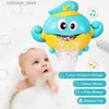 Sand Play Water Fun Octopus Bubble Machine Music Baby Bath Toy Bathtub Soap Machine Automatic Bubble Maker Baby Bad Badrum Rolig leksak för barn L416