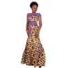 Vestidos Novo estilo roupas africanas para mulheres impressão de cera real 100% algodão vestidos wy1891