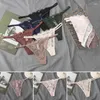 Culotte de femmes en denterie de lingerie en denterie creux creux de tongs sous-vêtements G-string stimules respirant transparent sans couture