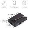 ウォレットUltrathin Mensleather Wallet with RFID Protection Push Up Card Holder with Apple Airtagカバーなし