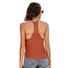 Kvinnors t -shirt sexiga tees stickade halsringning Suspender Small Vest 2024 Summer Women's Sexy Backless Short Sleeveless Top Plus Size Tops