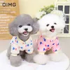 Dog Apparel OIMG Cute Puppy Hoodies With Wings Love Hearts Print Small Dogs Clothes Winter Pets Clothing Pajamas For Medium Outwears