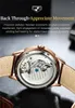 Montre-bracelets JSDUN AUTHENTIQUES Brands sculptés de marque Hommes entièrement automatiques Fashion Mécanique Mécanique Man Watch 8922