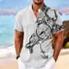 Mäns casual skjortor sommaren män Henley skjorta korta slve toppar 3d bra resa grafisk kläder modedesigner kläder strtwear mens hawaiian skjorta t240419