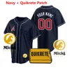 Ozzie Albies 2024 Quikrete Baseball Jersey 27 Austin Riley 13 Ronald Acuna Jr. Marcell Ozuna Tyler Matzek Travis D'Arnaud Eddie Rosario Maglie personalizzate cuciture personalizzate