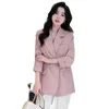 Kadınlar Takımlar İlkbahar ve Sonbahar Kore versiyonu tasarımında kadınlar için küçük takım elbise ceketi üst düzey gevşek şık gündelik OEM ile özelleştirilebilir