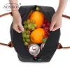 Tassen Aosbos mode draagbare koelere lunchzak thermische geïsoleerde reistas tassen grote eten picknicle lunchbox tas voor mannen vrouwen kinderen