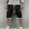 Heren shorts nieuwe strt mode shorts zomer losse shorts heren joggen korte broek casual strtwear multi-pocket sport casual shorts t240419