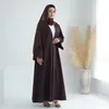 Ethnische kleding Ramadan vrouwen Dubai Kimono Khimar Abaya Set 2 -stukje Turkije Islam Arabische moslimsets Hajab -jurk Kebaya gewaad Femme Musulmane