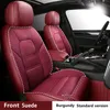 Özel Uyum Ön Alcan Tara Deri Karışık Otomobil Koltuğu Kapaklar 2 Satır 4-5 Seaters Tam Set Audi A6 A4 A1 Q3 Q5 Q7 için Özelleştir