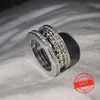 Anelli di nozze a caldo Selling S925 Sterling Silver a forma di bordo a forma di diamante Lumo nicchia Anello di gioielli da donna 240419