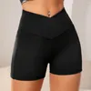 Dames shorts vrouwen hoge stretch taille compressiesporten met telefoonzakken voor gymoefening yoga stretchy