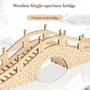 3D 퍼즐 중국 건축 다리 미니어처 다리 나무 공예 장식 모델 빌딩 키트 건축 재료 3D 나무 퍼즐 장난감 240419