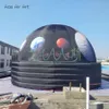 10m dia (33ft) eller anpassade svarta uppblåsbara kupolplanetariumtält i utställningshallen och gymmet till försäljning001