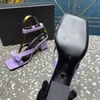 Femmes Sandale Designer High Heed Sandals Luxury Ver Sache Slippers Slippers Grape Fashion Talons gros sandaux Open Toe Sexy Party Dress Chaussures Box