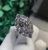 Vintage Marquise Cut 3CT Lab Diamond Ring 925 Srebrny Srebrny Bijou zaręczyny Pierścienie dla kobiet Bridal Party Biżuteria 26243082