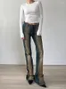 Dżinsy dżinsowe w trudnej sytuacji haft vintage y2k niski wzrost luźne dżinsowe spodnie z 2000 roku MOM 90. odzież uliczna