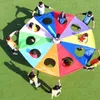 Interaction multi-personnes Toy en plein air Whack-A Mole Rainbow Umbrella Parachute Game Rainbow Umbrella Parachute Children Toys 240408