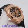 Hot AP Wrist Watch Epic Royal Oak Series 26331or Mens 18K Rose Gold Automatic mécanique Swiss Watch Luxury avec diamètre 41 mm