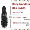 human curly wigs Wig crochet braid 22 inch three strand braid flying hair synthetic fiber dirty braid Goddess Box Braids