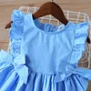 Robes de fille humour ours 2023 bébé robe d'été Nouvelles filles vêtements manches à volants princesse princesse big-buw kild