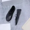 Scarpe casual Mary Jane comodo balletto piatto in pelle designer nero per donne 2024 lussuoso rosso di alta qualità Donna taglia 43