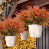 Dekoratif çiçekler yapay sonbahar okaliptüs simüle 7 kafa ana masa dekorasyon sahte bitkiler düğün parti dekor