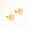 Stud Earrings 3pcs/Set For Women Three Color Stainless Steel Round Push-Back Earring Women's Wedding Ear Jewelry Wholesale
