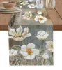 Tableau de table printemps vintage tulipes fleur couloir coureur d'été commode florale écharpe décor de vacances de fête de mariage salle à manger