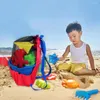 Sacs de rangement Enfants nageant Sac de plage sèche Sac de plage pliable Mesh DrawString Pocket Toys Panier