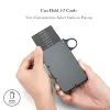 Wallets KEMY Pop up Credit Card Holder Wallet New Design Minimalist Rfid Blocking Slim Metal Cardholder Anti Protect for men