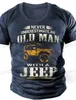 Herrt-shirts 2023 Vintage Mens Multi-Color Personality T-shirt off-road biltryck t-shirt sommar ultratunn herr överdimensionerad t-shirt 2xs-6xl T240419