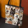 Storage Bags A Bunch Of Aidies Tote Bag 3D Printed Handle Shopper Funny Foldable Reusable Multipurpose 14 Style Dog Patterns