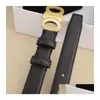 Belts Fashion Smooth Buckle Belt Retro Design Thin Waist For Men Womens Width 2.5Cm Genuine Cowe 4 Color Drop Delivery Accessories Otpds