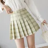 Skirts Summer Women Korean High Waist Plaid Mini Skirt School Girls Sexy Cute Pleated With Zipper