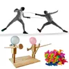 Balloon Bamboo Man Battle houten bots vechtspel twee-spelers snelle ballonbattle game met 100/20 ballonnen cadeau speelgoed 240410