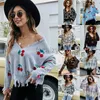 Kobiety swetry pullover damskie luźne krótkie kobiety w szyku desek jesień/zima nowe frędzlowe topy mody Tass Tops