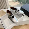 Ballet Flats Designer Luxury Femmes Dress Chaussures Mary Jane Mules Sandales en filet en mailles de boucle en cuir authentique