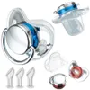 PACIFIERS# MIYOCAR Luxuriska silver PACIFIERS Bring 3 ersättande silikonsporter innehåller all storlek för pojke och flicka baby shower presentl2403