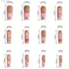 False Nails 24pcs Pink Girl Fake Nails Red Heart Press on Nails Patch Long Ballet Fake Nail Tips Valentines Day Gifs for Girlfriend Women Y240419