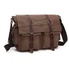 Toes Men Business Messenger Bags voor schoudertas vintage canvas crossbody pack retro casual kantoorreizen